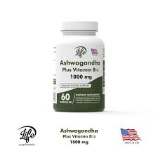 ASHAWAGANDA (GINSENG INDIO) + B12 X 90 CAPSULAS